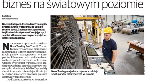 Wzmianka o Nova Metale w lokalnych mediach