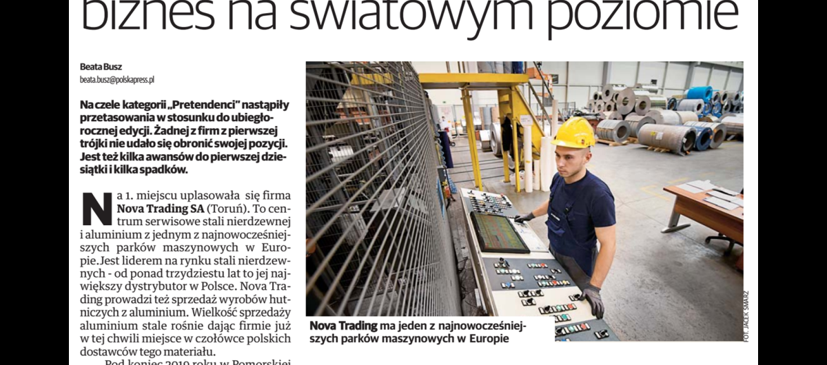 Nova Metale mentioned in a local newspaper