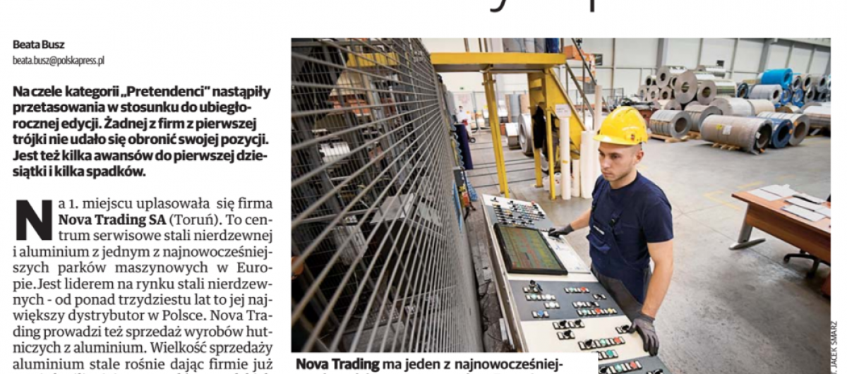 Wzmianka o Nova Metale w lokalnych mediach